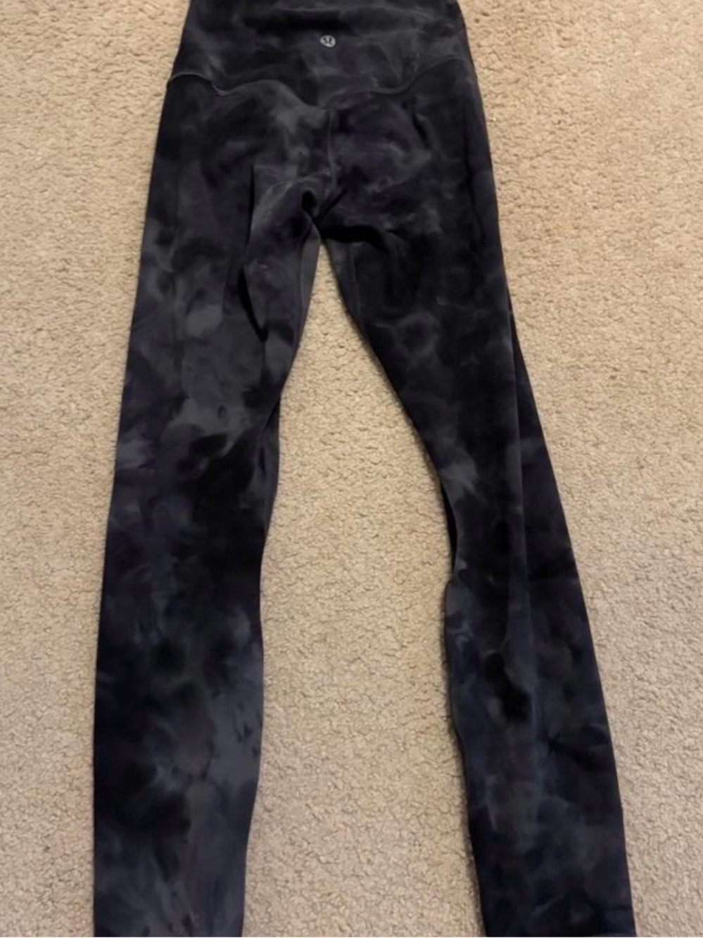 lululemon athletica Black Tie-Dye Leggings
